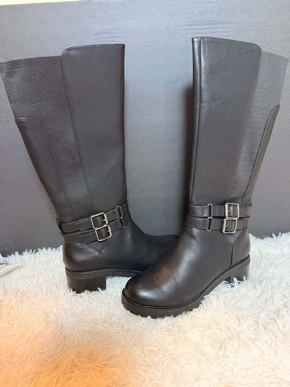 GC Shoes Jonah Lug Sole Knee High Boots Size 8.5 Black